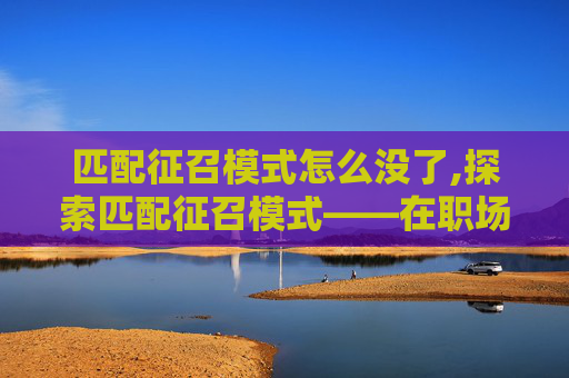 匹配征召模式怎么没了,探索匹配征召模式——在职场中如何高效利用这一策略